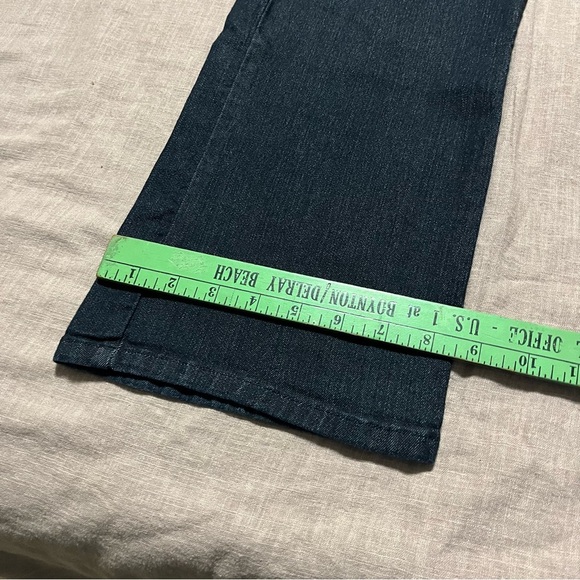 NYDJ Dark Wash Mini Boot Cut Wide Leg Jeans Plus Size 16 Flare Casual Western - Picture 3 of 7